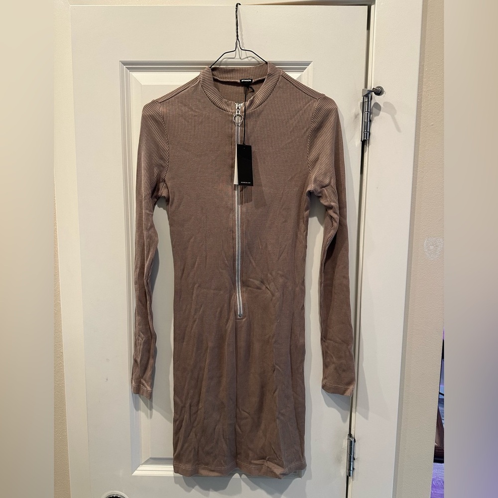 NEW MONROW brown bodycon dress